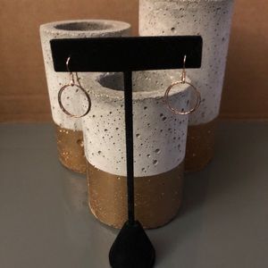 Gold color double hoop earrings